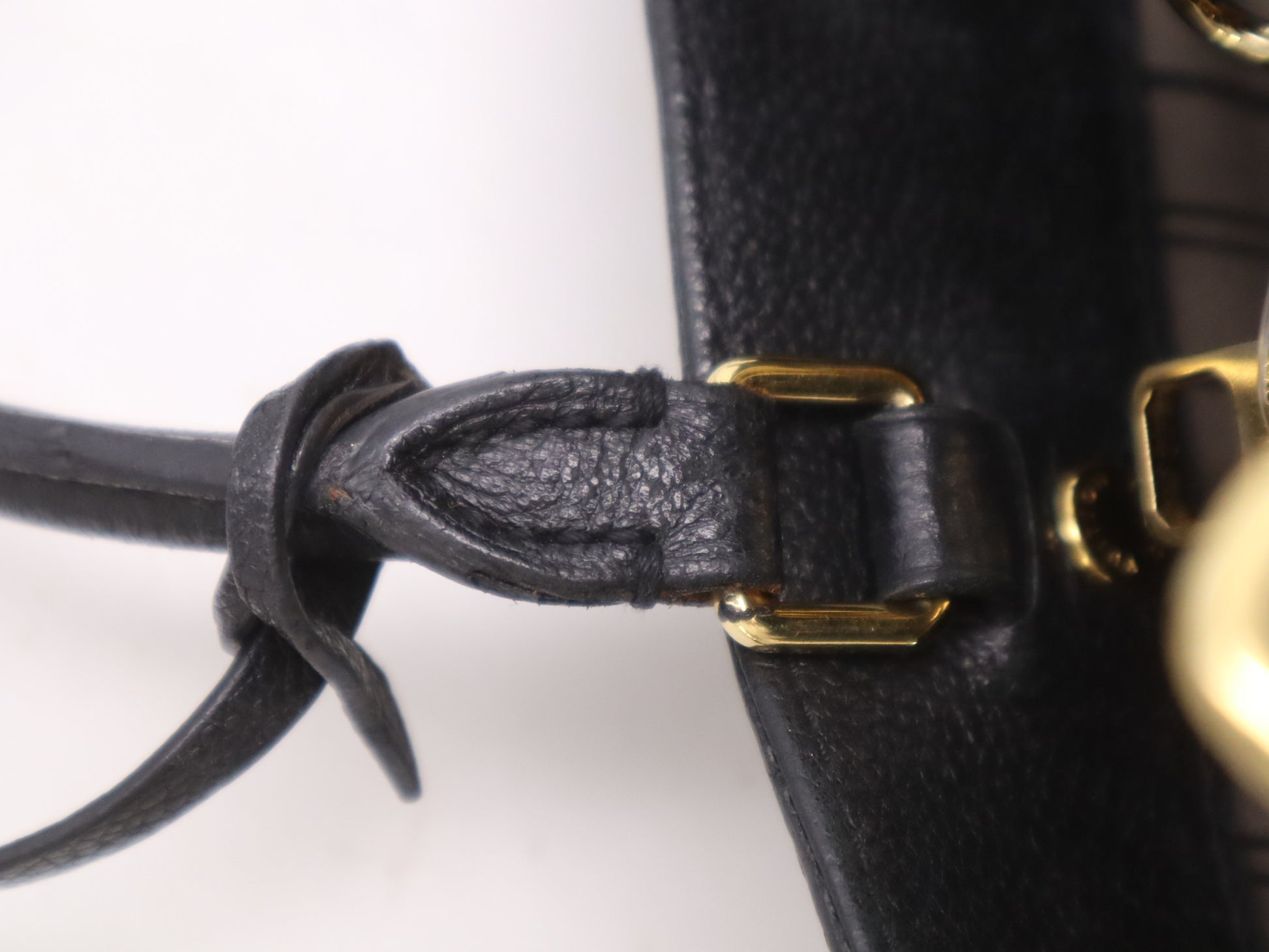 LOUIS VUITTON M41053 Monogram Empreinte Montaigne BB Noir Handbag with RFID Response Verified, SP3187