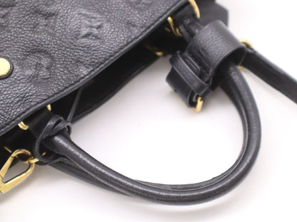 LOUIS VUITTON M41053 Monogram Empreinte Montaigne BB Noir Handbag with RFID Response Verified, SP3187