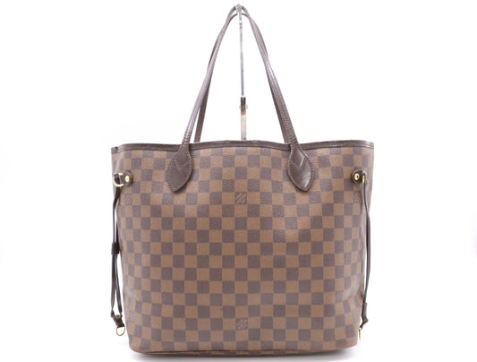 LOUIS VUITTON N41603 Damier Neverfull MM Rose Ballerine Tote Bag