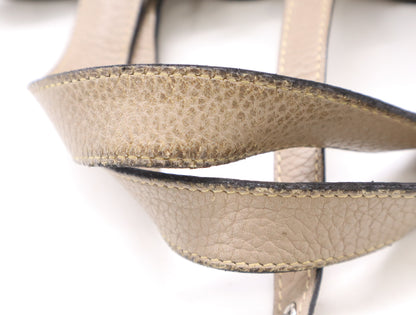 HERMES Picotin Lock PM □N Stamp 2010 Taurillon Etoupe Silver Hardware Handbag with Padlock
