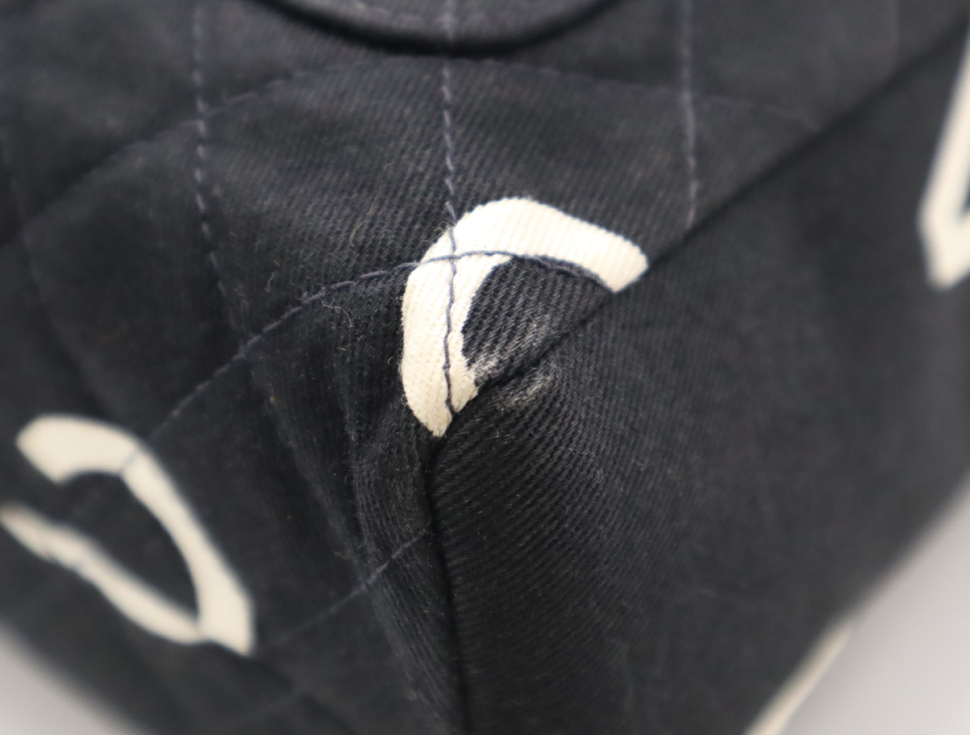 CHANEL Logo Coco Mark Handbag, Canvas, GD Hardware, Black, Sticker, Card, 4835518, Card Included