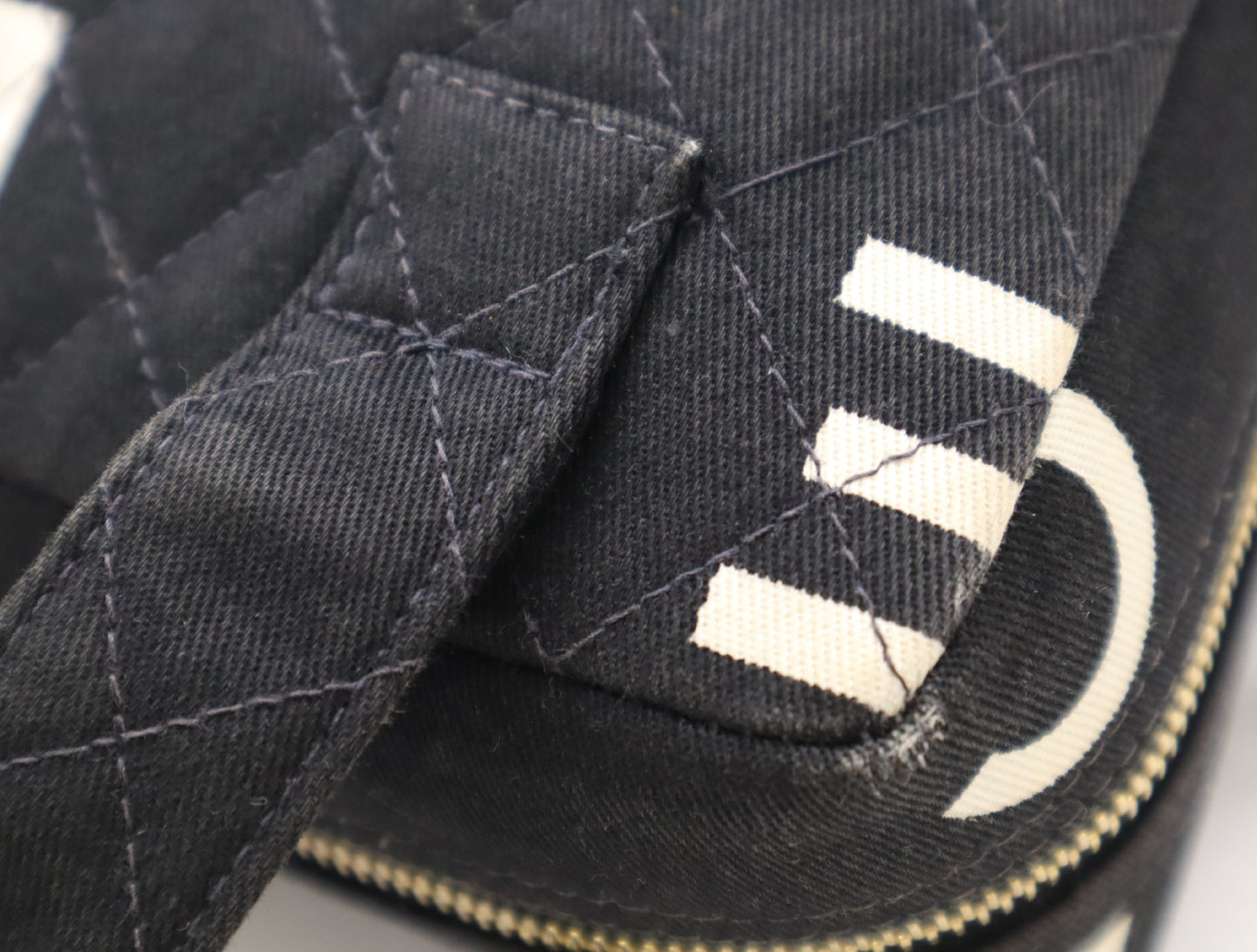 CHANEL Logo Coco Mark Handbag, Canvas, GD Hardware, Black, Sticker, Card, 4835518, Card Included