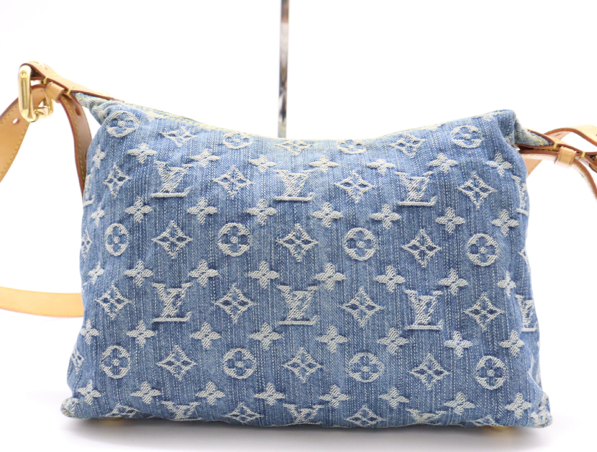 LOUIS VUITTON M95049 Denim Baggy PM Blue Shoulder Bag with Interchangeable Strap