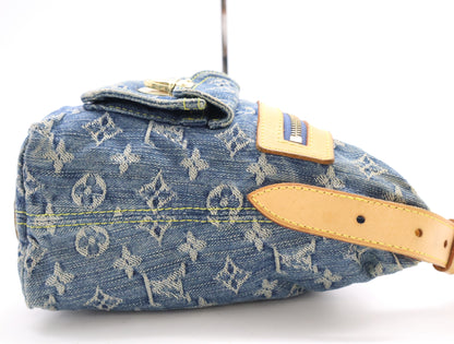 LOUIS VUITTON M95049 Denim Baggy PM Blue Shoulder Bag with Interchangeable Strap