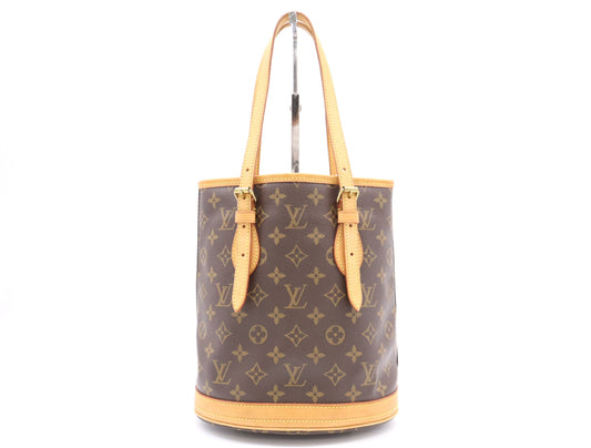 LOUIS VUITTON M42238 Monogram Bucket PM Tote Bag