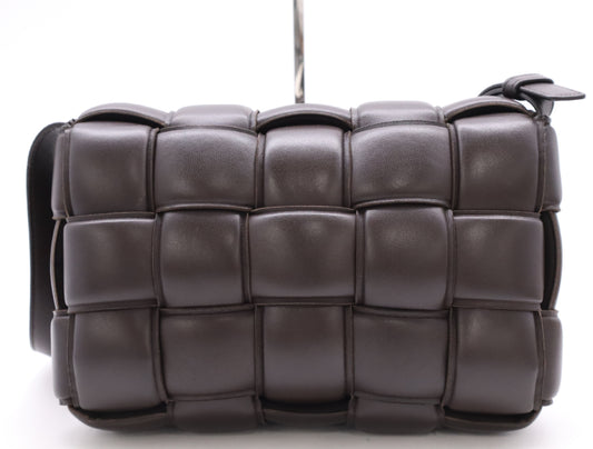 BOTTEGA VENETA 591970 Leather Maxi Intrecciato Padded Cassette Shoulder Bag in Bordeaux with Dust Bag