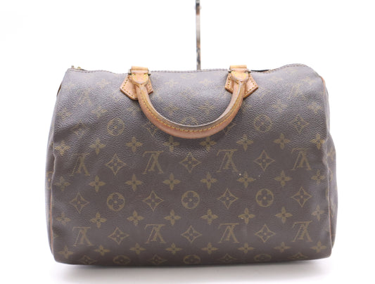 LOUIS VUITTON M41526 Monogram Speedy 30 Handbag with Zipper Pull