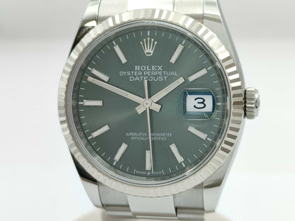 ROLEX 126234 A07C8101 Olive Green Men's Watch