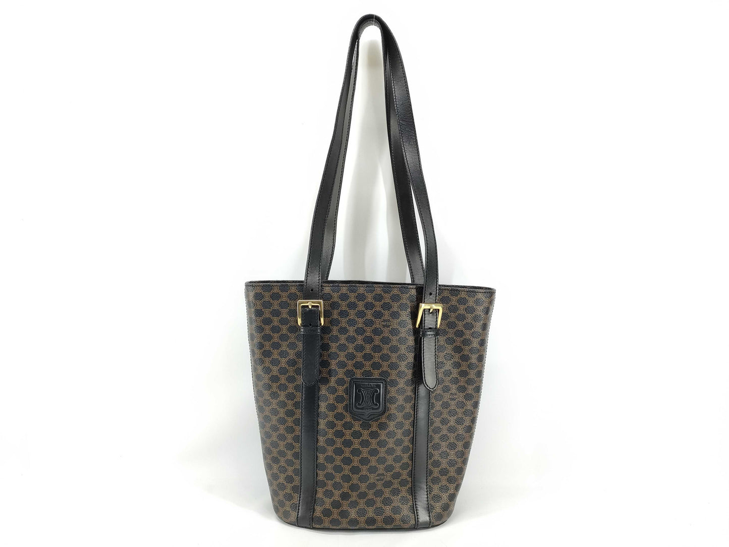 CELINE Black Macadam Tote Bag