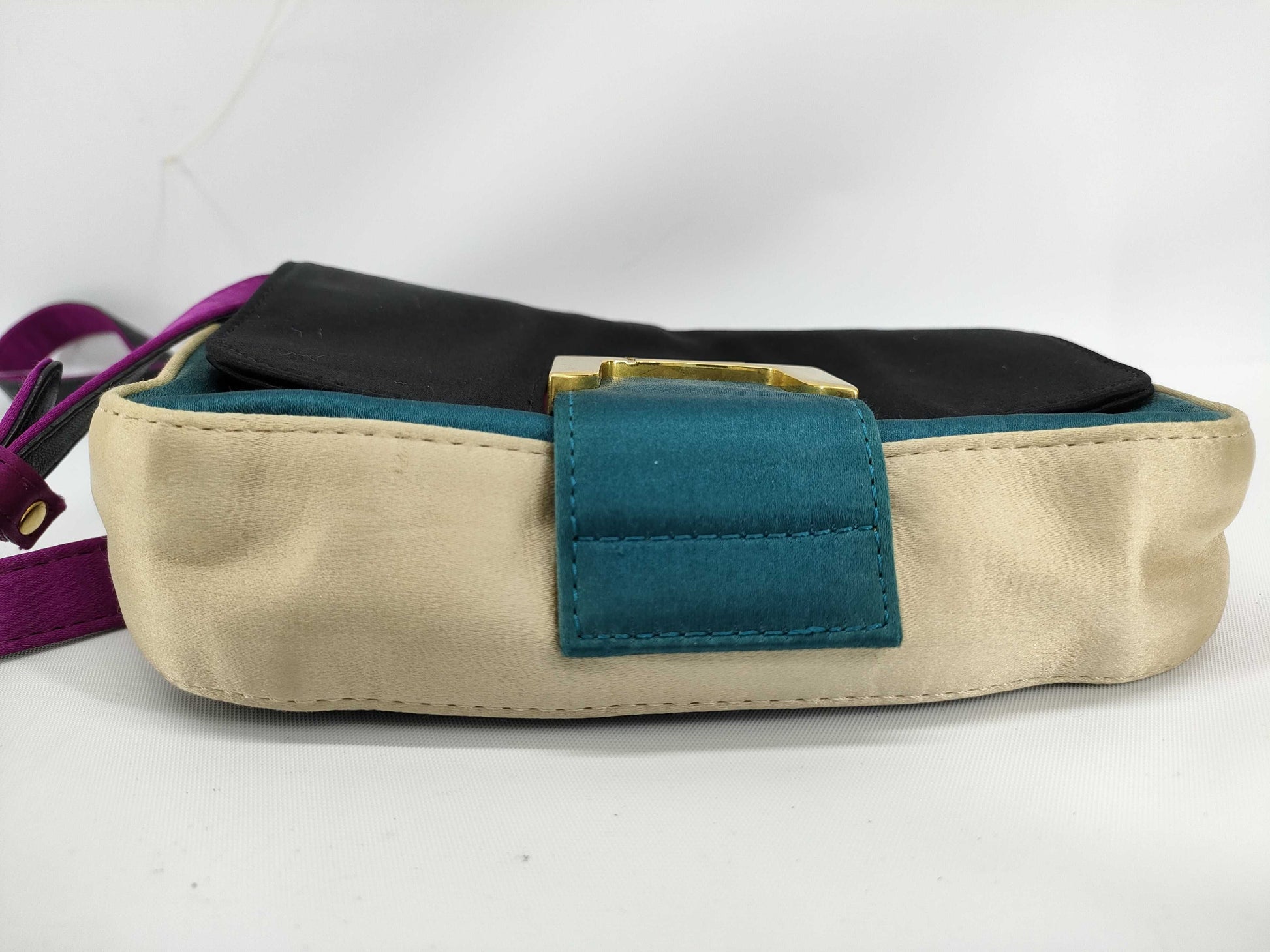 FENDI FF hardware satin shoulder bag