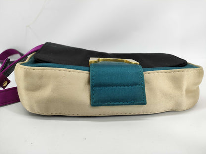 FENDI FF hardware satin shoulder bag
