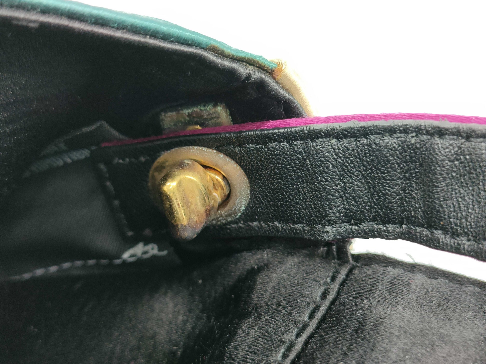 FENDI FF hardware satin shoulder bag