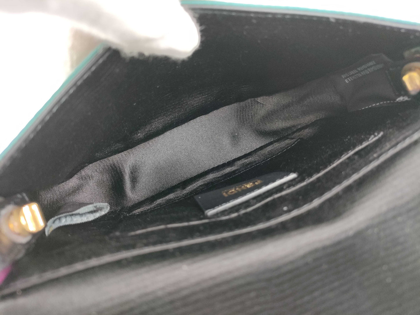 FENDI FF hardware satin shoulder bag