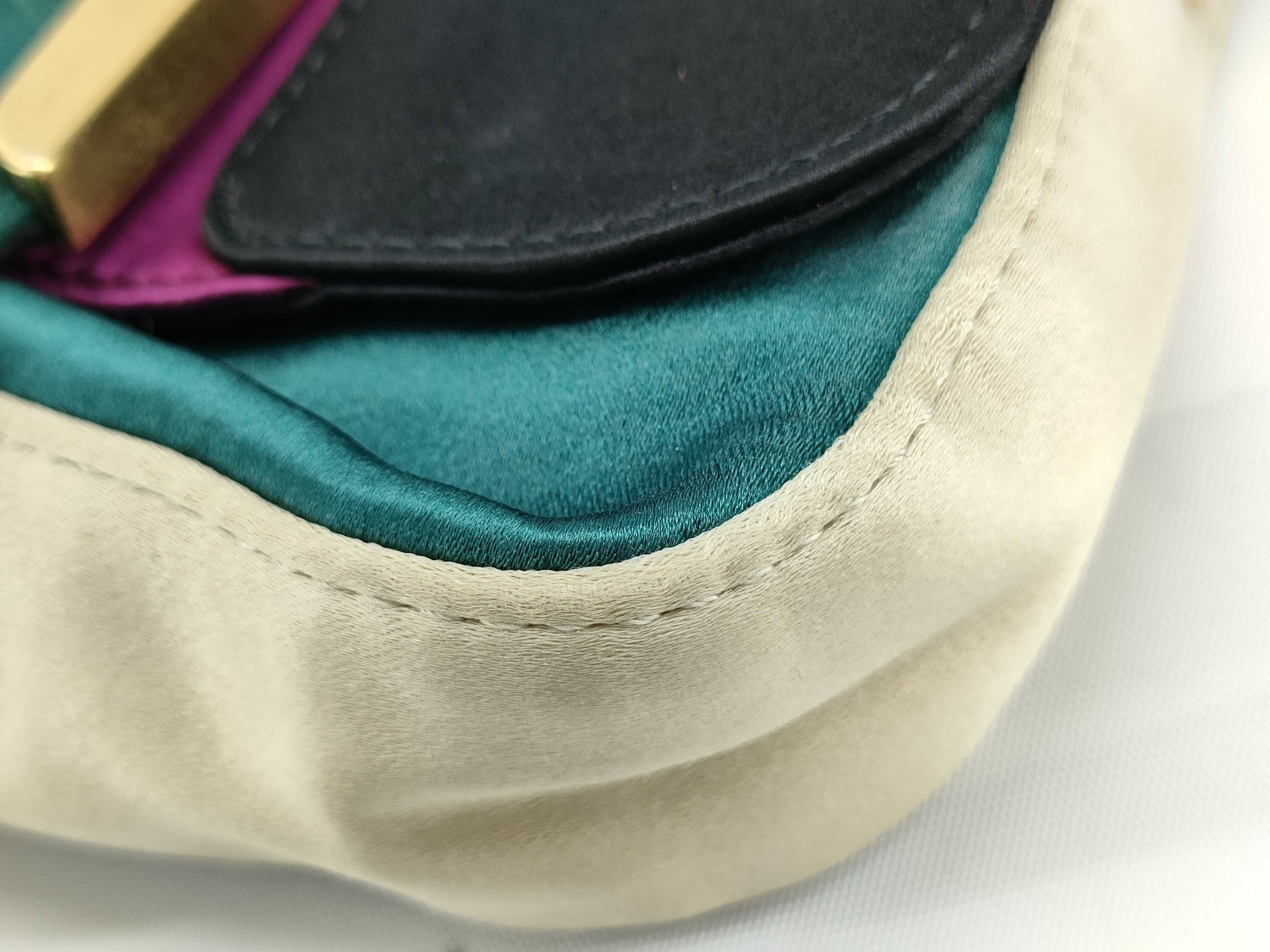 FENDI FF hardware satin shoulder bag
