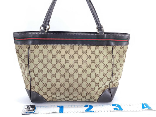 GUCCI GG Canvas GG Pattern Sherry Line Tote Bag