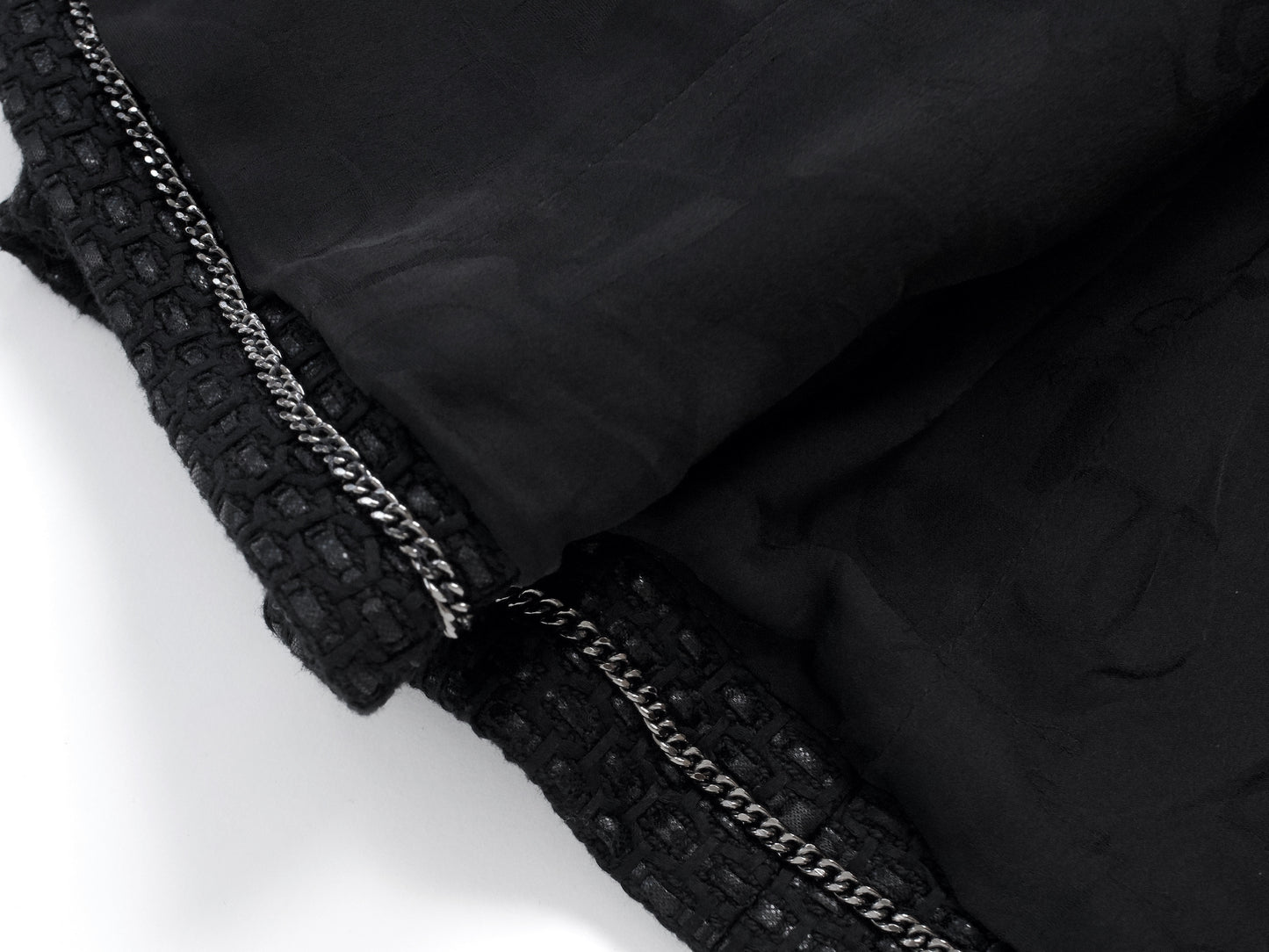 CHANEL 16C Black Tweed Jacket 42 Runway Jacket