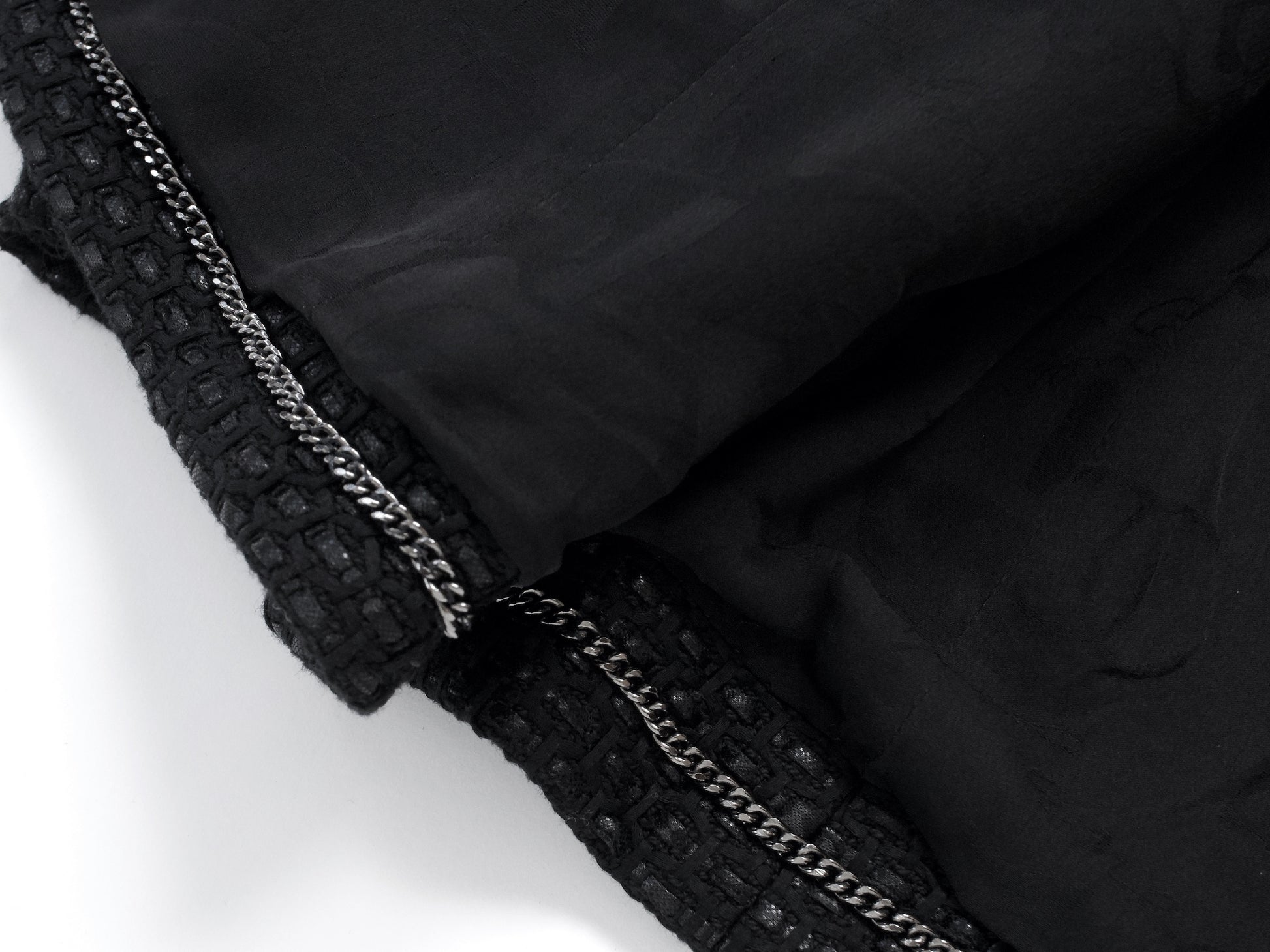 CHANEL 16C Black Tweed Jacket 42 Runway Jacket
