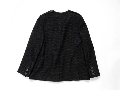 CHANEL 16C Black Tweed Jacket 42 Runway Jacket