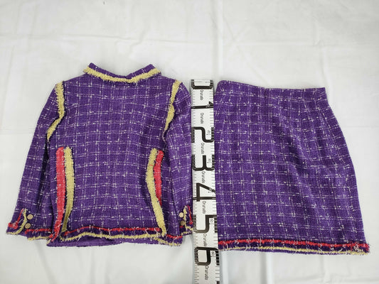 CHANEL Tweed Jacket Suit Rare Size 44 Other Apparel