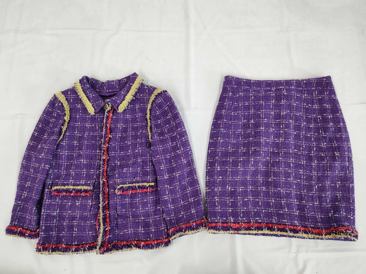 CHANEL Tweed Jacket Suit Rare Size 44 Other Apparel
