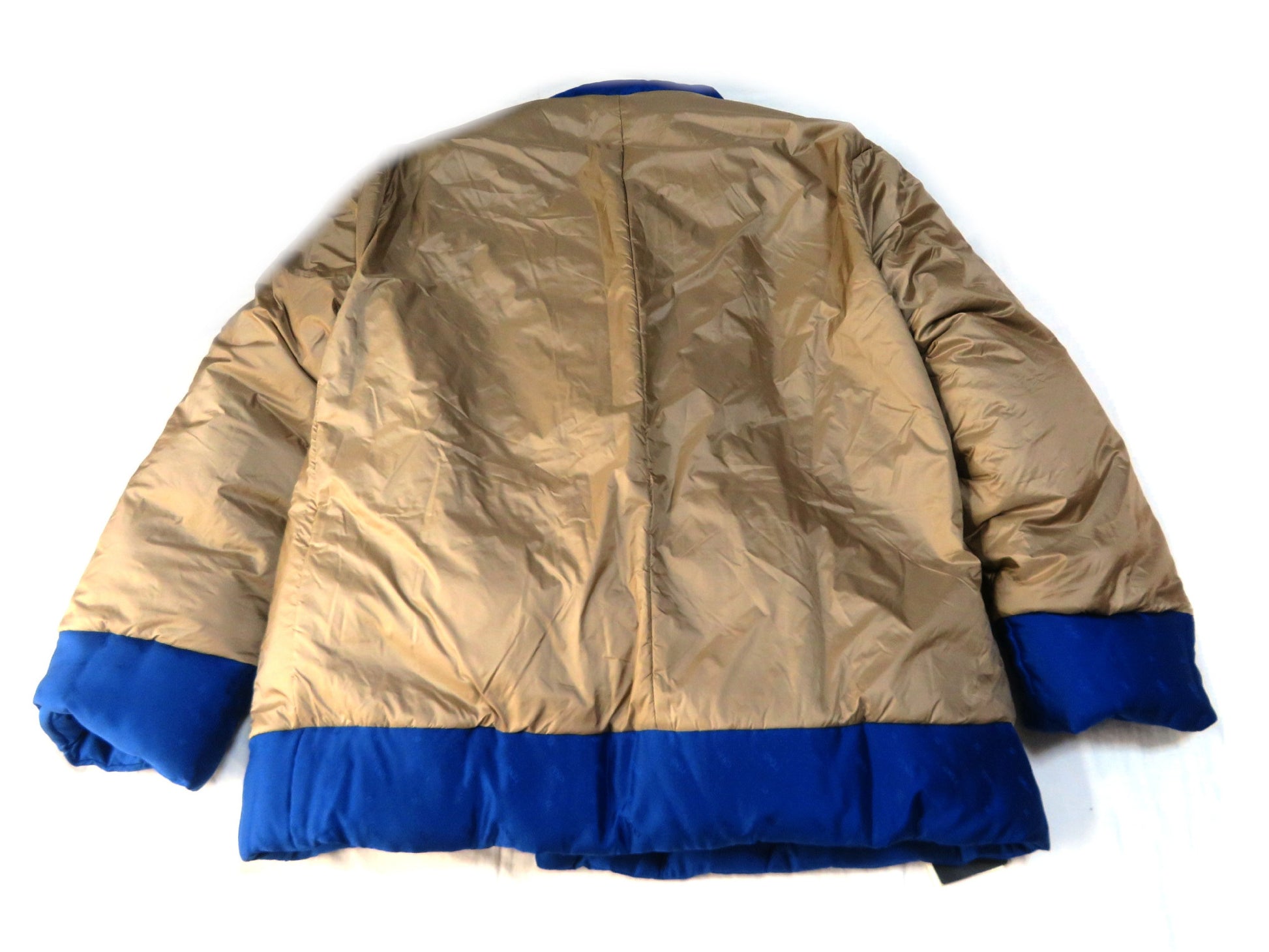 FENDI Runway FF ​​Logo Woven Silk Reversible Down Jacket