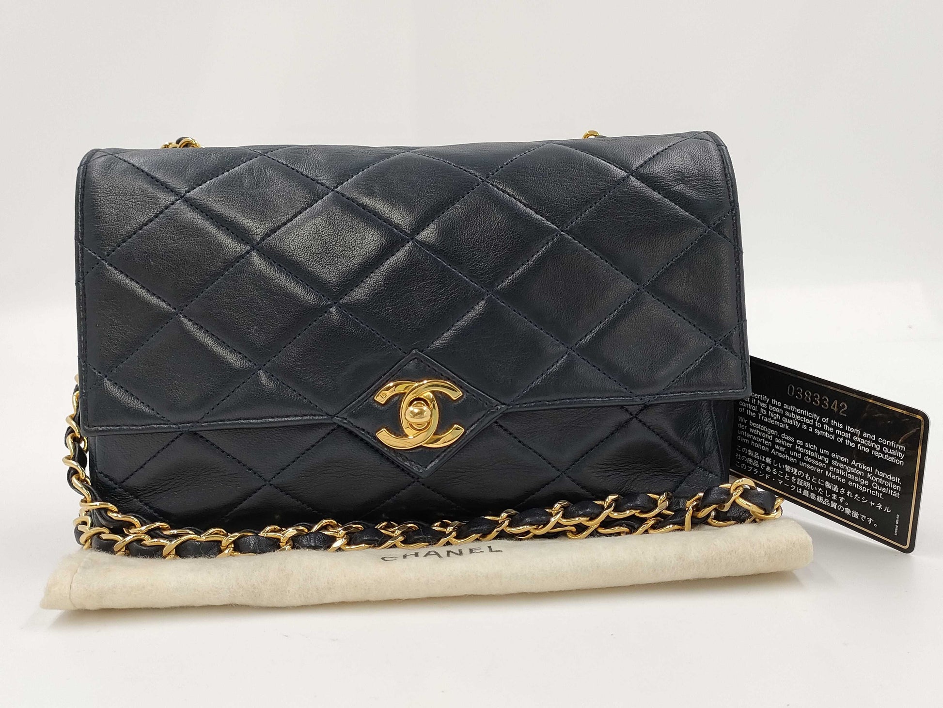 CHANEL Matelasse Diamond Coco Mark Shoulder Bag