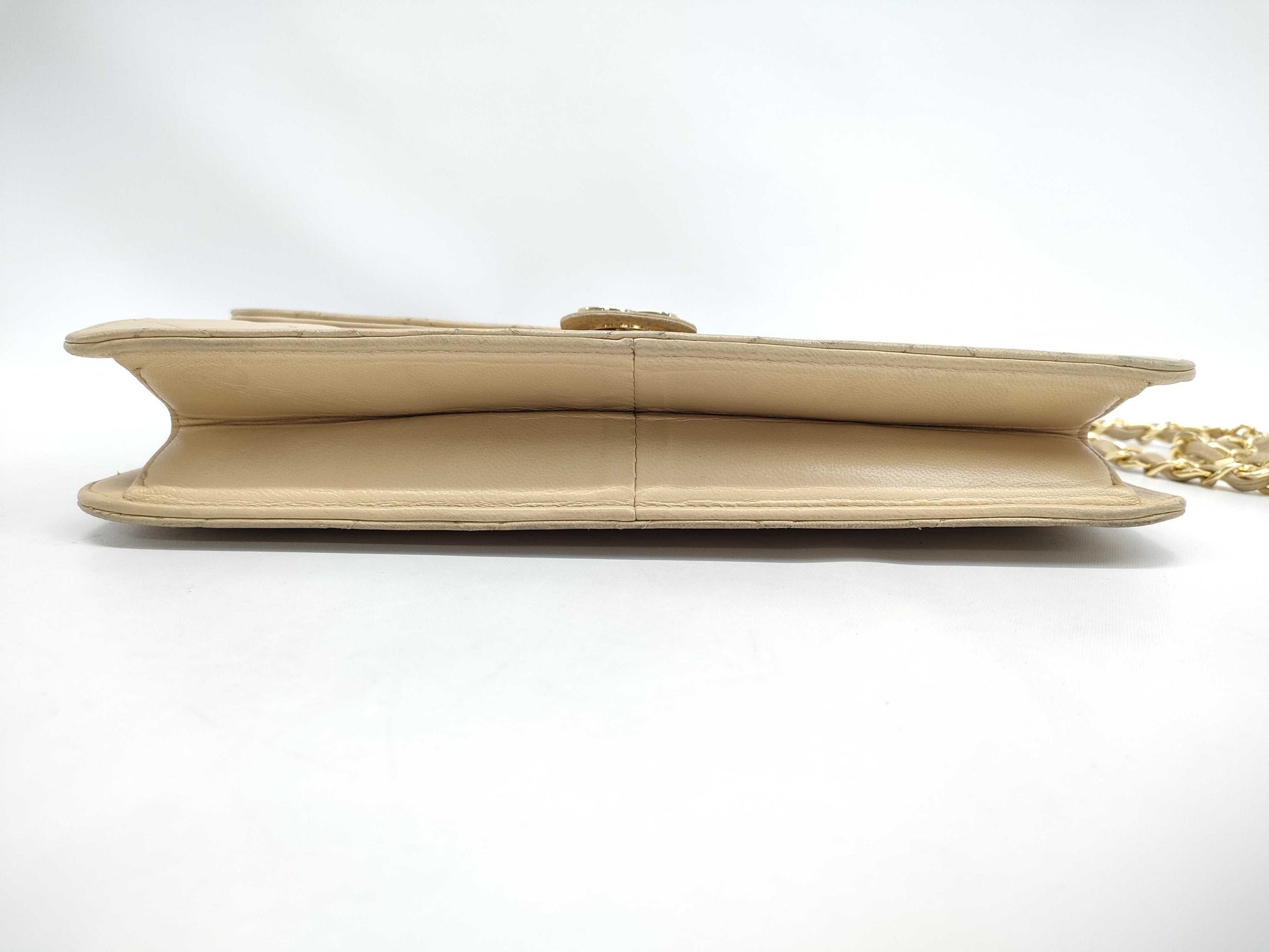 CHANEL Matelasse Beige Shoulder Bag