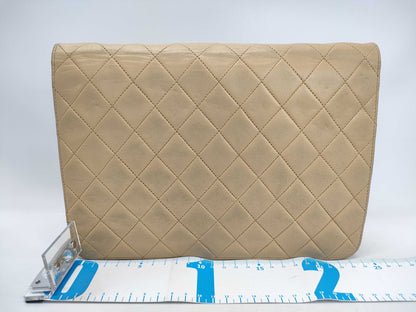 CHANEL Matelasse Beige Shoulder Bag