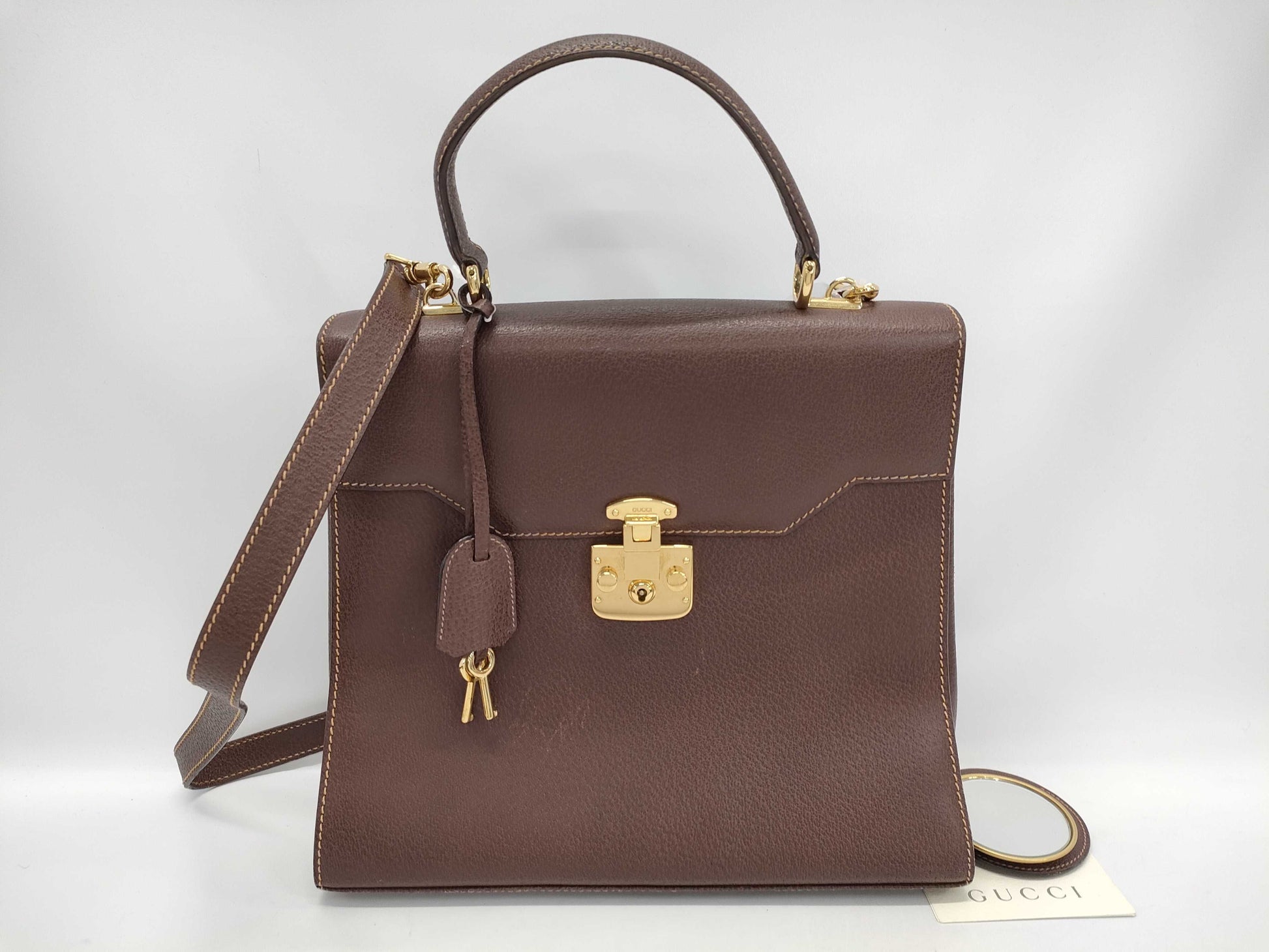 GUCCI 2WAY Brown Handbag