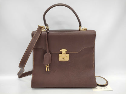 GUCCI 2WAY Brown Handbag