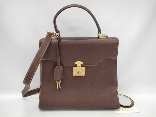 GUCCI 2WAY Brown Handbag