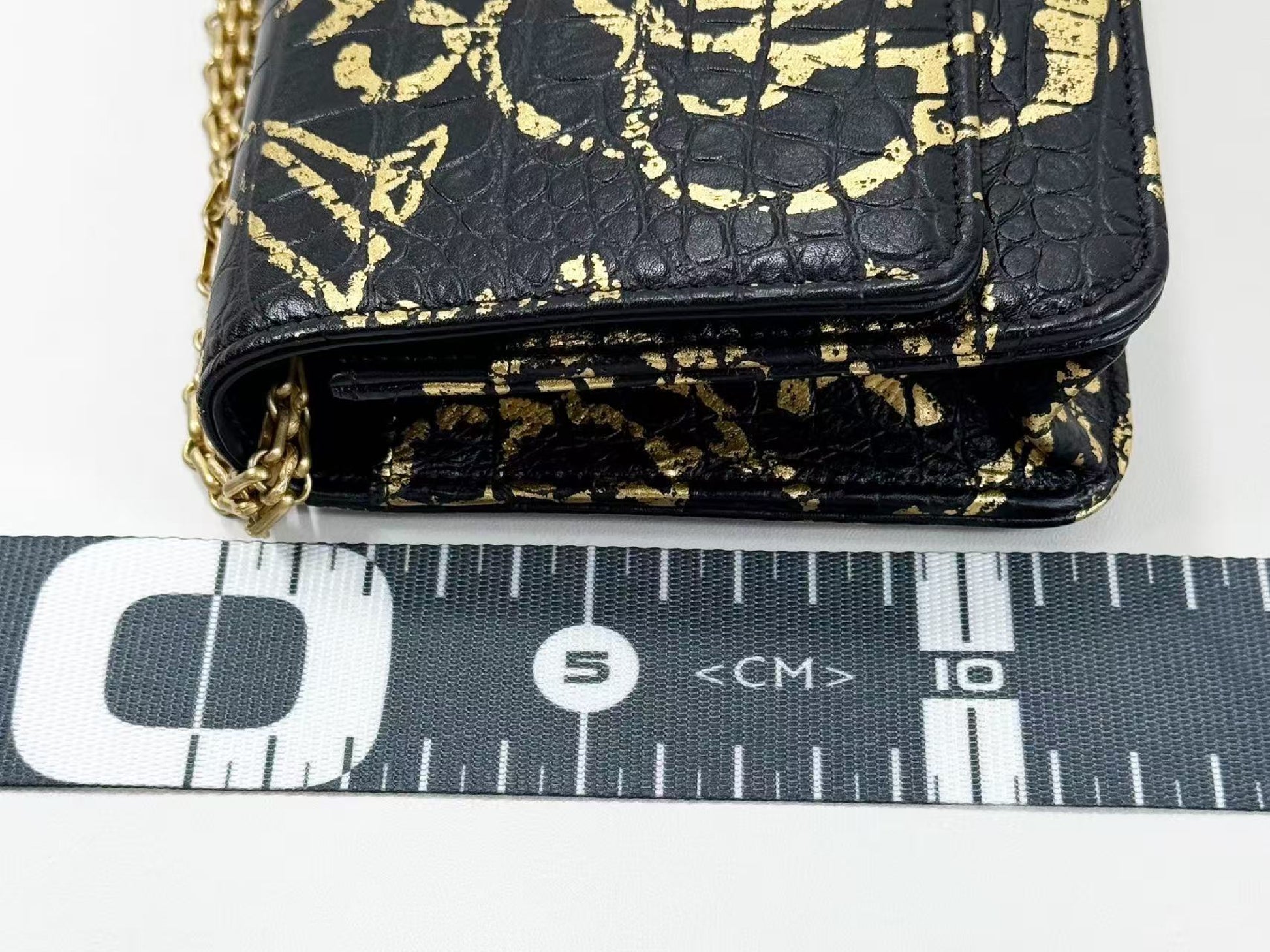 CHANEL Egypt Limited Edition Crocodile Embossed 2.55 Graffiti W19cm Approx. 28 Series [Box, Dust Bag, Sticker Included] Vintage G Hardware Chain Wallet 28086499 Shoulder Bag