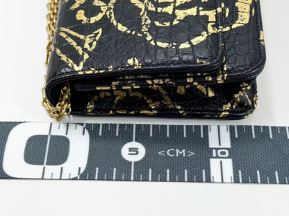 CHANEL Egypt Limited Edition Crocodile Embossed 2.55 Graffiti W19cm Approx. 28 Series [Box, Dust Bag, Sticker Included] Vintage G Hardware Chain Wallet 28086499 Shoulder Bag