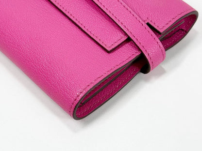 CHANEL Kelly Wallet, Medium Size, Chevre, Pink, D Stamp, Silver Hardware