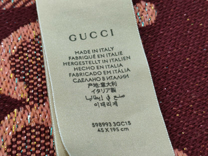 GUCCI Pink Glitter Scarf