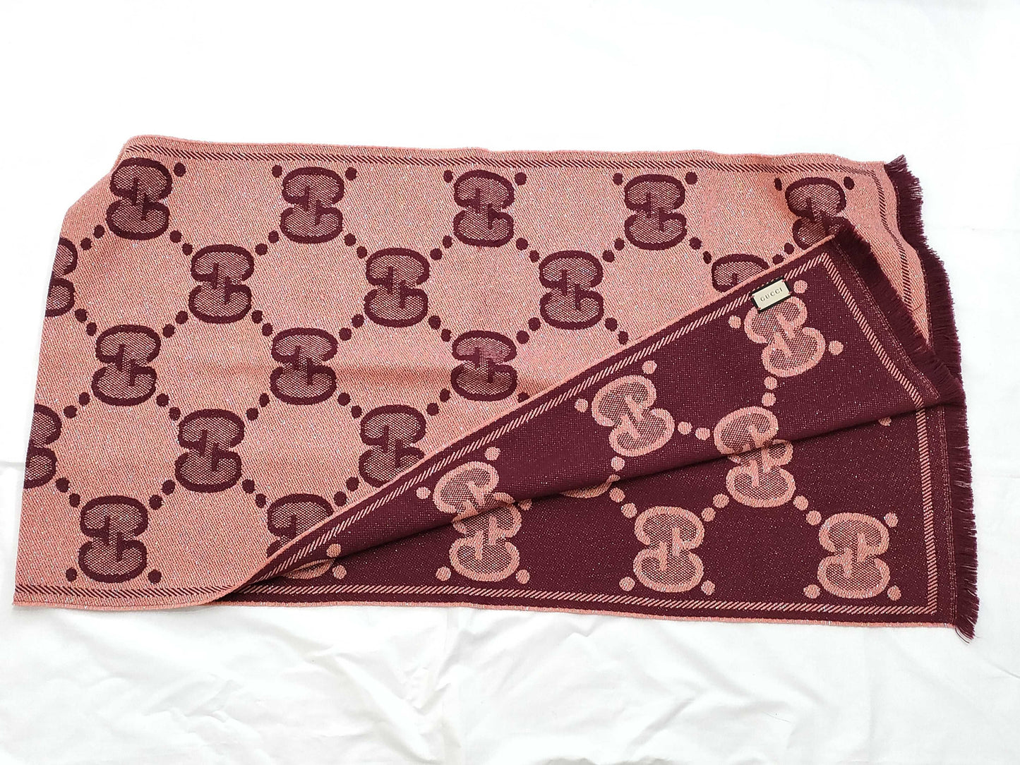 GUCCI Pink Glitter Scarf