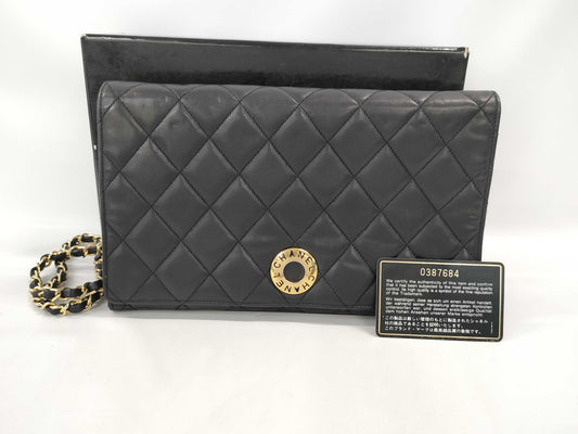 CHANEL Matelasse Chain Black Shoulder Bag