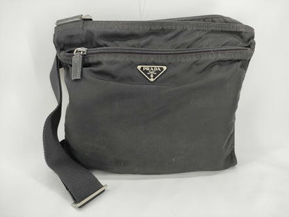 PRADA Nylon Prada Shoulder Bag Black Shoulder Bag