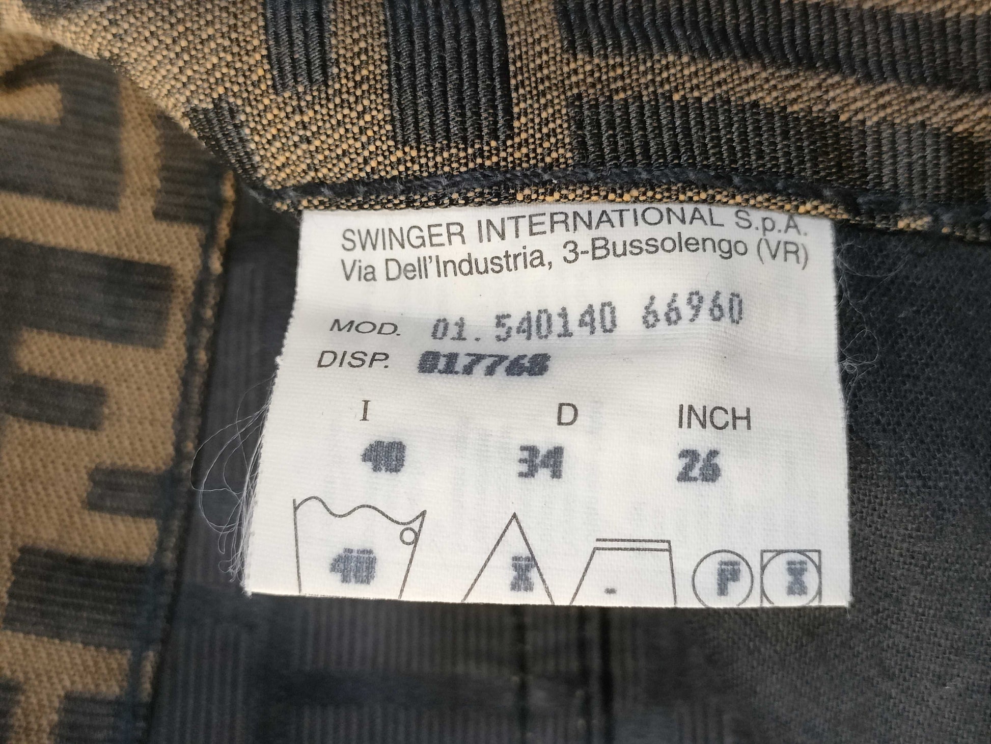 FENDI Zucca Pants Size 40