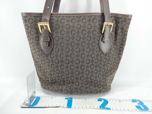 CELINE C Macadam Tote Bag, Brown