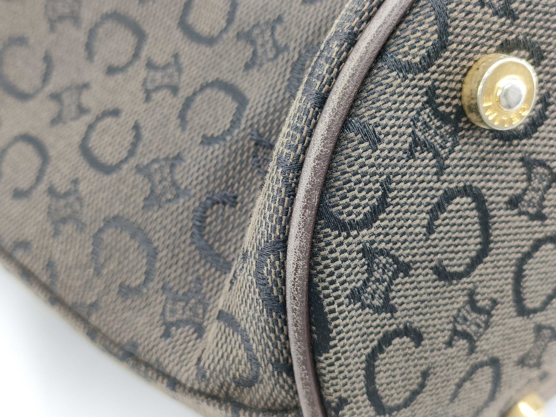 CELINE C Macadam Tote Bag, Brown