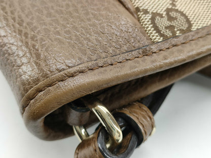 GUCCI GG Canvas Gucci GG Canvas 2-Way Handbag with Long Strap