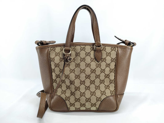 GUCCI GG Canvas Gucci GG Canvas 2-Way Handbag with Long Strap