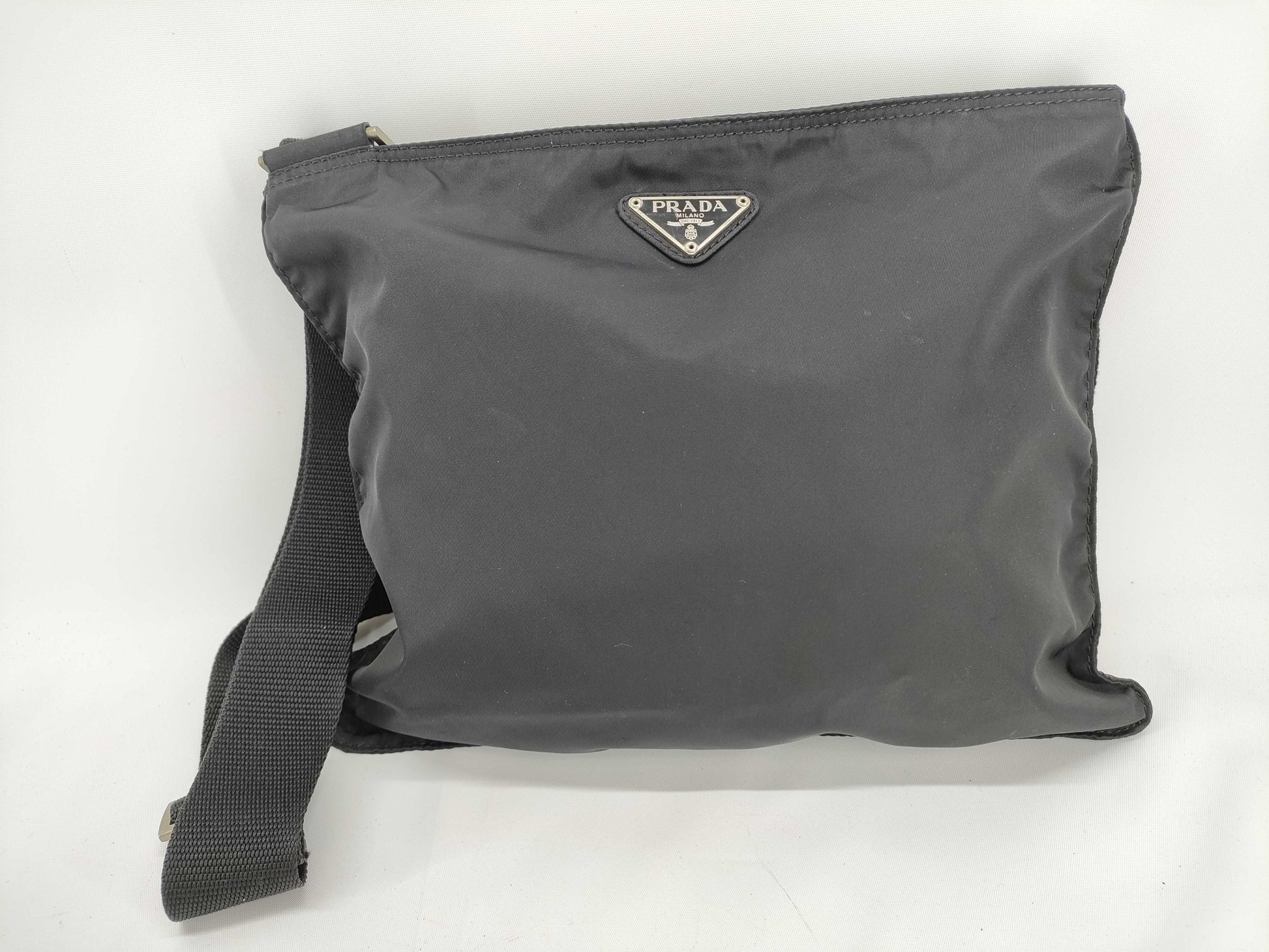PRADA Nylon Prada Handbag Black Shoulder Bag