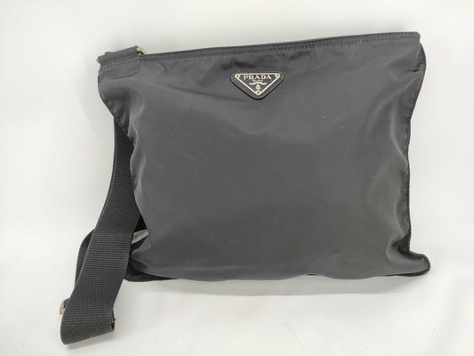 PRADA Nylon Prada Handbag Black Shoulder Bag