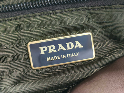 PRADA Nylon Prada Handbag Khaki Handbag