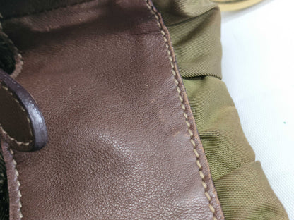 PRADA Nylon Prada Handbag Khaki Handbag