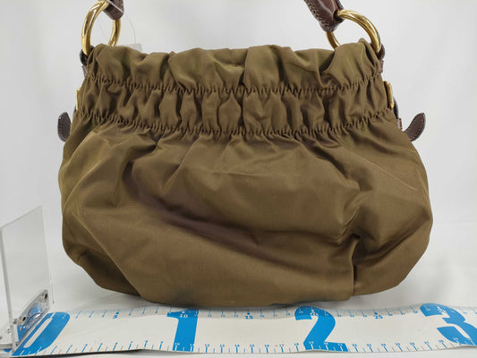 PRADA Nylon Prada Handbag Khaki Handbag