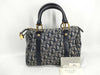Dior Christian Dior Trotter Handbag Mini Boston Bag Blue Boston Bag