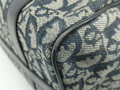 Dior Christian Dior Trotter Handbag Mini Boston Bag Blue Boston Bag